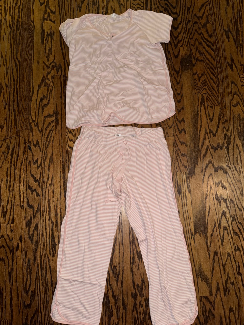 Lake Women’s Pink Striped Maternity Pajama Set - Sleep Top & Pants